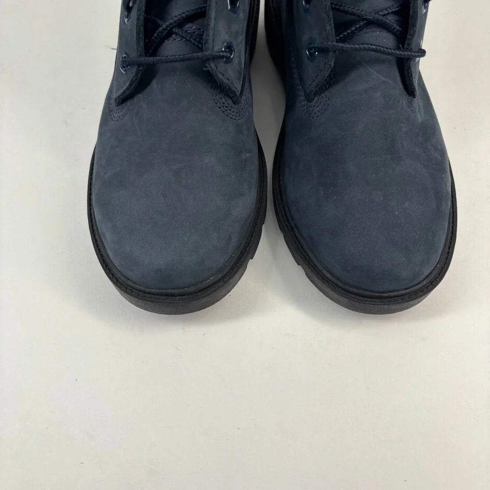 Timberland 6-Inch Youth Boys US 4 Navy Nubuck Waterproof Ankle Hiking Boot A6298
